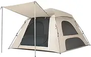 Tents for Camping 3 Person Pop Up Tent with Layer,Family Tent with Porch and 4 Mesh Windows Folding Beach Tents,Quick to Set Up Hopeful