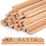 16 Packs Wooden Tile Holders Replacement Rack Letter Racks Trays for Crafts and Game Stands