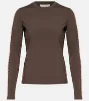 [JW Anderson] JW Anderson Pleated jersey top UK 6 brown