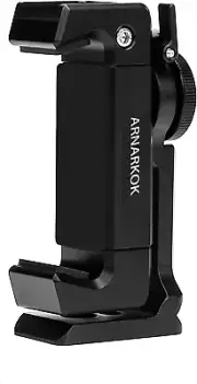 Metal Tripod Mount for Mobile Phones with Cold Shoe, 1/4 Inch Thread Moun 360