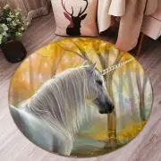 3D Autumn White Unicorn O1522 Animal Non Slip Rug Mat Elegant Photo Carpet Fay