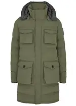 Sandbanks Branksome Quilted Shell Coat - Khaki - L L