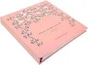 Cabilock Herbarium Collection Pressed Album Decorative Sample Album Dried Notebook DIY Press Flowers Pressed Book Storage Decorative Book Plant Paper Pink