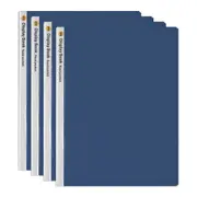 4PK Marbig 20-Page A4 Non-Refillable Document/File Display Book w/ Cover - Blue