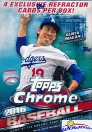 2016 Topps Chrome Baseball EXCLUSIVE Factory Sealed Blaster Box-SEPIA REFRACTORS