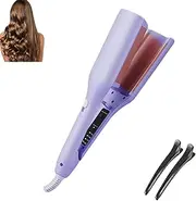 Curluxes French Curls Iron, Create Frizz-Free French Curls Effortlessly Curling Irons, 2025 New Wave Curling Irons, 15-Second Heat-Up, Four Temp Settings (Purple)