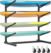 AQY Kayak Storage Rack,Heavy Duty Steel Adjustable Freestanding Kayak Stands with Wheels for Garage and Outdoor Storage,Storage Rack for Kayak, Canoe, Surfboard and Paddleboard