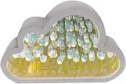 domoi Cloud Tulip Lamp DIY Tulip Night Light Cloud Tulip Mirror Night Light Tulip LED Table Lights Table Lamp-Blue
