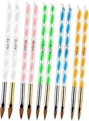 HONITANO 2 Sets Nail Art Pens Acrylic Spiral Rods with Golden Silver Heads Portable Nail Brushes for Precision Carving Painting for Professionals Home Use