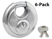 Master Lock 40-KAD Disk Padlock - 6-Pack Keyed Alike