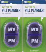Pocket Pill Holder ( AM/PM / Sun/Moon ) Snap Close EZY DOSE ( 2 pack ) 67433