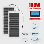 Solar Panel Flexible 18v 100W 50W /h / day With 10A 12V 24V Controller Car Charg