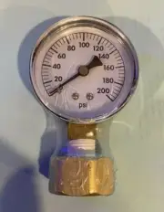 Aqualine, 0-200 PSI - Water Pressure Gauge - Landscape Pro - Sprinkler System