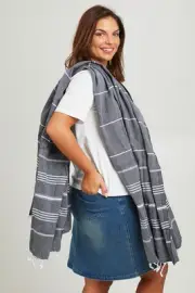 NEW Hammamas Gifts Hammamas Original Towel Size OneSize Charcoal -