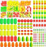 SILANON Pompano Rigs Floats Beads Kit,Foam Snell Fishing Floats Bobbers for Surf Fishing Live Bait Walleye Rig Making Accessories Bullet Cylinder Float for Trout Catfish