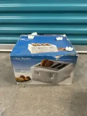 Vintage 4 Slice Toaster With Wide Slots, 1300 W White