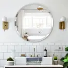 Round Wall Mirror for Bathroom Bedroom, LETSFIELD 46 cm Frameless Wall Mirror...