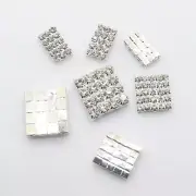Flat Square Rhinestone Buttons Flower Center Crystal Button Craft Decor 10Pcs