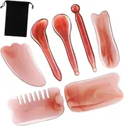 1 Set Massage Tools Scalp Massage Comb Face Neck Massager Facial Massager Beauty Tools with Storage Bag