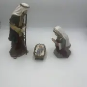 Joseph , Mary And Baby Jesus Kirkland’s hand painted Nativity