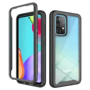 MCC Shockproof Bumper Case Samsung Galaxy A33 5G Clear Back Cover A336 [Black]