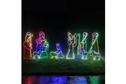 Christmas LED Motif 6 Pcs Jesus Birth Nativity Set Mary Joseph Shepherds Three Kings