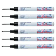 12PK Artline 710 Long Nib Permanent Marker 1mm Bullet Instant Dry Pen Black