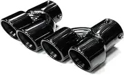 Compatible For BMW G20 G21 M340i G22 M240i G42 440i Upgrade Quad Carbon Fiber Muffler Header Exhaust System Nozzle Tailtip 2020+(Black)