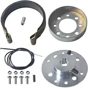 CPVNQMDG Rear 4" Drum Brake Band Pin with 65" Cable for Go Kart 3/4" Bore & 3/16" Keyway for Mini Bike 212cc 196cc 6.5hp Dune Buggies Drift Trike Heavy Duty Go Kart Cart with Hardware Kit