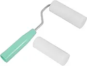 NUOBESTY 1Set Small Paint Roller Brush High Density Foam Roller for DIY Painting Comfortable Grip Handle for Latex Oil Paints for Home Renovation Touch Ups