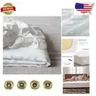 Soft and Durable Twin Linen Fitted Sheet – 14" Deep Pocket, OEKO-TEX Certified