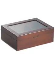 Bey-Berk Mahogany Tea Storage Box