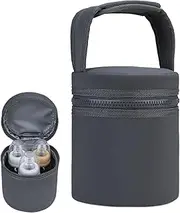 Yjkedfh Travel Breast Milk Storage - Bottle Cooler Bag | Milk Bottles Bag with Detachable Strap, Insulated Bottle Bags Fits 2 Large 8oz Bottles for Travel Outdoor