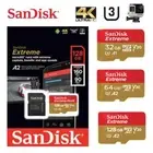 SanDisk Extreme Micro SD Card 32GB 64G 128GB 256GB Dash Cam Support 4K UHD GoPro