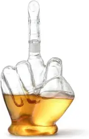 Middle Finger Whiskey Decanter Whiskey Decanter Set with Metal Funnel Funny Wine