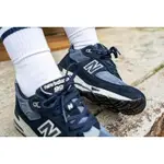 NEW BALANCE 991【M991NVB】麂皮X皮革 3M反光 英國製 深藍淺藍