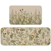 Vintage Floral Kitchen Mats Retro Wildflower Kitchen Floor Rugs Farmhouse Flo...