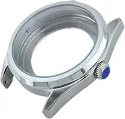 1pc 39mm Watch Case NH35 Watch Case Silver 316L Stainless Steel Case Glass Case Suitable for NH35/NH36 Movement