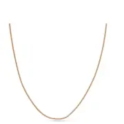 Designer Inspired Solid 18K Rose Gold Filled 1mm Thin Snake Chain Necklace Z021R