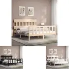 Bed Frame Bed Base with Headboard Bedstead Bed Frame Bedroom Solid Wood vidaXL