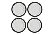 4pc Mikasa Luxe Deco China Dinner Plate Tableware Dining Printed Set, 27.5cm