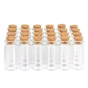 24 Pack Glass Bottles with Cork Stopper，Mini Glass bottle with cork，Small DIY