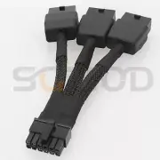 Modular Cable 18AWG 14cm Pci-e 3*8-Pin to Mini 12-Pin 12VHPWR For Graphics Card
