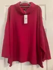 NWT $258 Eileen Fisher Azalea Organic Cotton/ Cashmere Turtle Neck Top 1X 2X 3X