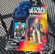Star Wars The Power of the Force Han Solo Hoth Gear Blaster Pistol Action Figure
