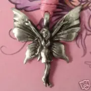 Pewter Fairy Necklace Faery Jewelry Moth Birchwood