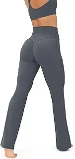 [PAVOI ACTIVE] High Waisted Flare Leggings for Women - Buttery Soft Bell Bottom Workout Flared Wide Leg Yoga Pants - FlexFlow