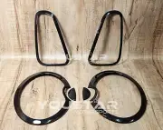 FLUSH Gloss Black Xenon Front & Rear Lights & Washer Trims for MINI R50 R52 R53 (for: Mini)