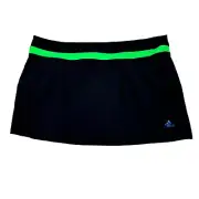 Adidas Climalite Golf Tennis Black Greenzest Activewear Skorts Size L NWT