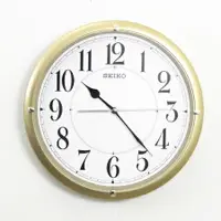 在飛比找樂天市場購物網優惠-SEIKO精工掛鐘 耀眼時尚金色大數字設計時鐘 滑動式靜音秒